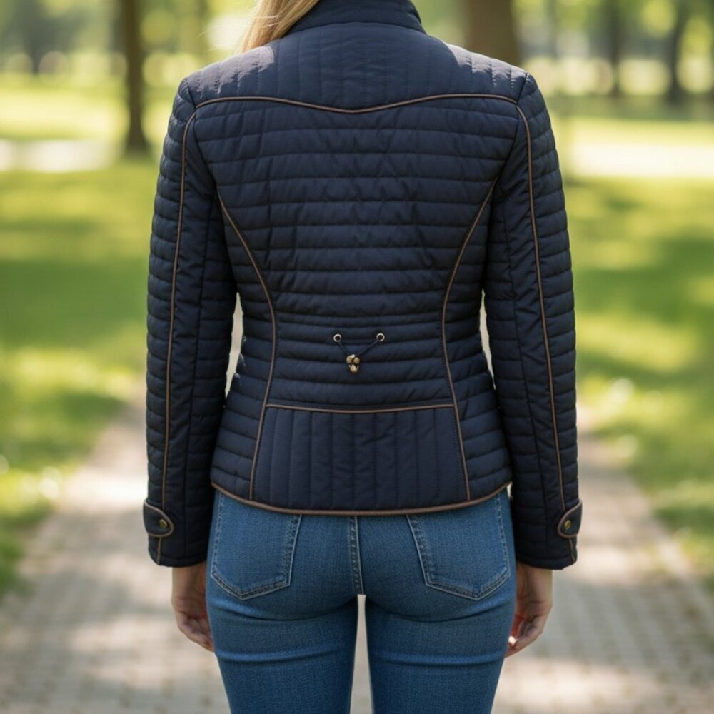 Daisy women’s quilted, lightweight warm jacket‎ in size L, Navy blue - Picture 2 of 11